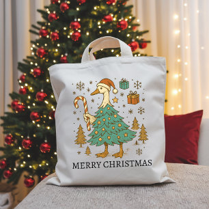 Lustige Weihnachtstasche, Gans-Baum-Geschenk für K Tragetasche