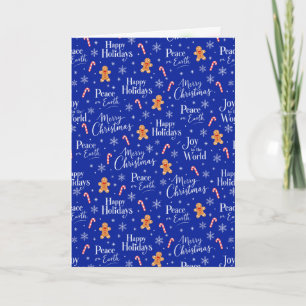 Lustige Weihnachtstitel mit süßen Grafiken Karte