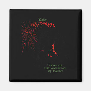 Lustige Weihnachtszauberfahrt Rudolph zeigt uns di Magnet
