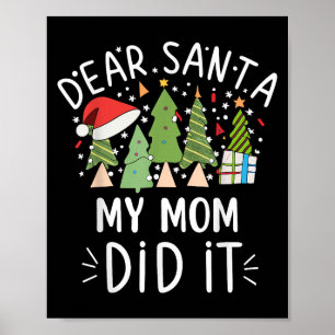 Lustige Weihnachtszitate Sprüche Lieber Santa Mein Poster