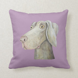 Lustige weimaraner HundeAquarellmalerei Kissen