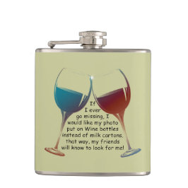 Lustige Wein-Sprichwort-Flasche Flachmann