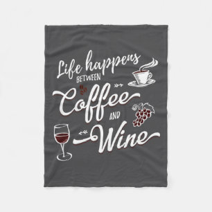 Lustige Wein- und Kaffeeshirts mit Spruch für Frau Fleecedecke