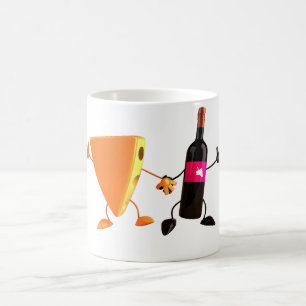 Lustige Wein- und Käseparty Kaffeetasse