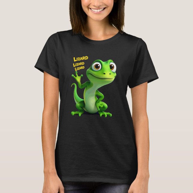 Lustige Weirdcore Eidechse Eidechse Eidechse Meme  T-Shirt (Vorderseite)