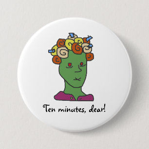 Lustige WEIRDOS schläfriger Cartoon Button