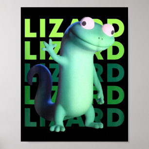 Lustige Weirore-Echsen-Meme _ 3D-Surreal-Tier  Poster