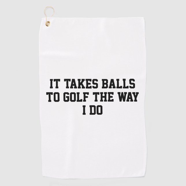 Lustige weiße Männer Golf Golfhandtuch (Vorderseite)