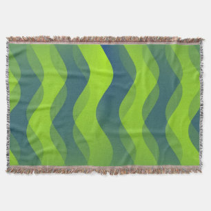 Lustige Wellen grün blau + deine Idee Decke