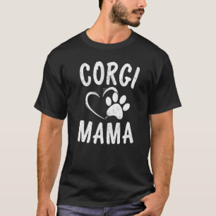 Lustige Welsh Corgi Mama Haustierbekleidung Hunde- T-Shirt