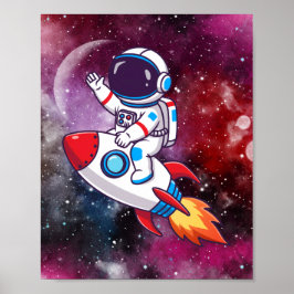 Lustige Weltraum-Abenteuer-Wandkunst Poster