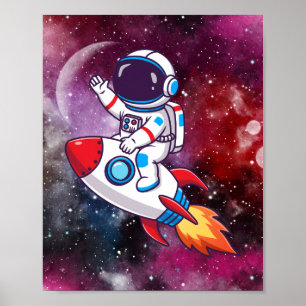 Lustige Weltraum-Abenteuer-Wandkunst Poster