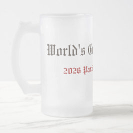 Lustige Weltweit Bester Vater Teilnahmeurkunde Mattglas Bierglas