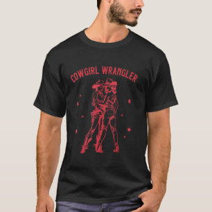 Lustige Western-Cowgirl-Wrangler-Lesben-Queer-Prid T-Shirt