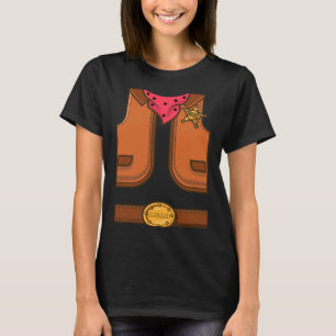 Lustige Western-Sheriff-Halloween-Cowboy-Weste ein T-Shirt