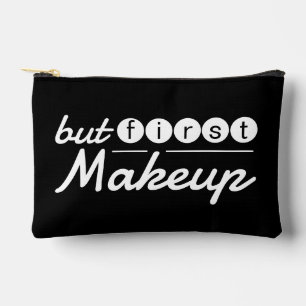 Lustige Whimsical Schwarz-Weiß-Make-up-Reise Zubehörtasche