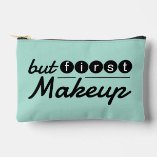 Lustige Whimsical Vintage Mintgrüne Make-up-Reise Zubehörtasche