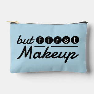 Lustige Whimsical Vintage Pastellblaue Make-up-Rei Zubehörtasche