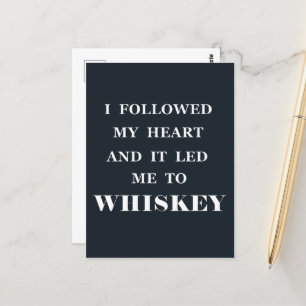 Lustige Whiskey-Zitate Alkohol Sprüche Geschenke Postkarte