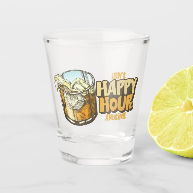 lustige Whisky-Happy Hour Schnapsglas (Vorderseite)