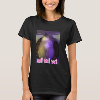Lustige wi wi wi Katze Kätzchen Essen Meme Gen Z H T-Shirt