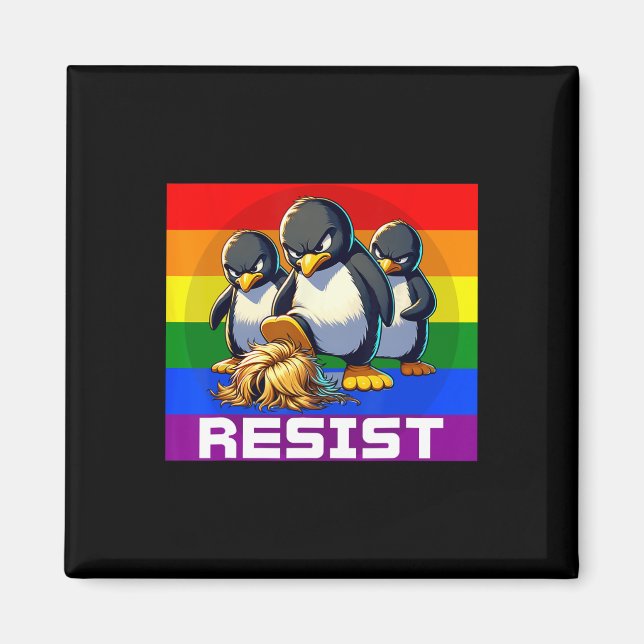 Lustige Widerstehen Zöllen Protest Groovy Männer F Magnet (Vorne)