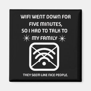 Lustige Wifi-Ausfall-Zitat-Computer-Nerd-Geschenk Magnet