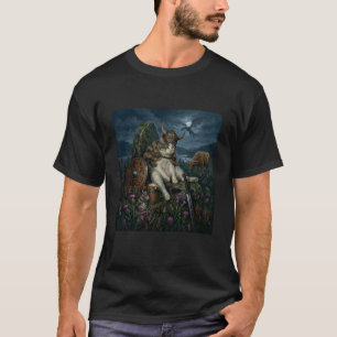 Lustige Wikinger Katze Ratte Krieger Highland Kuh T-Shirt
