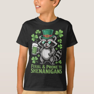 Lustige Wilde Anfällige Streiche Lustiger Waschbär T-Shirt