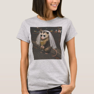 Lustige Wilde Opossum-Braut Junggesellinnen-Ära T-Shirt