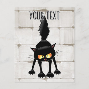 Lustige wilde schwarze Katzen-Cartoon  Flyer