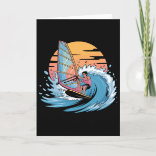 Lustige Windsurfing-Kunst für Männer Frauen Windsu Karte