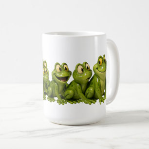 Lustige winkende Frösche Kaffeetasse
