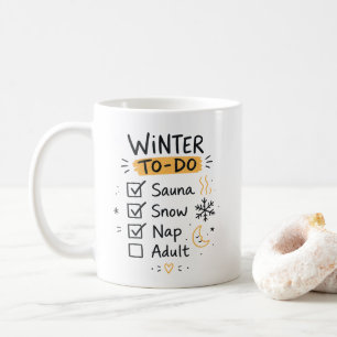 Lustige Winter-Sauna-Schnee-Nickerchen-Kaffeetasse Kaffeetasse