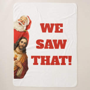 Lustige „Wir Haben Das Gesehen“ Santa und Jesus De Sherpadecke