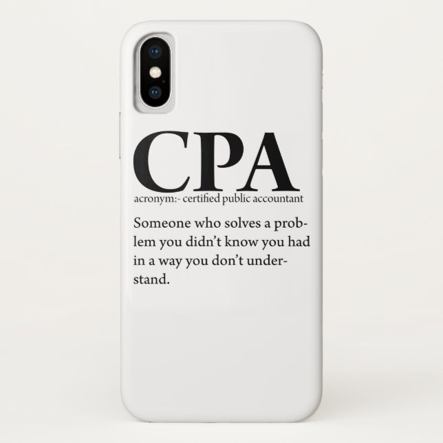 Lustige Wirtschaftsprüfer-Definition CPAs Case-Mate iPhone Hülle (Rückseite)