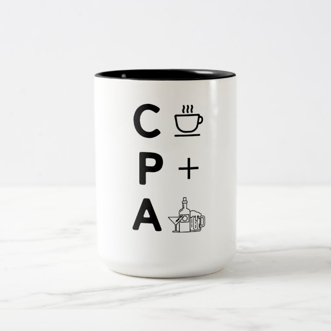 Lustige Wirtschaftsprüfer-Steuer-Jahreszeit CPAs Zweifarbige Tasse (Mittel)