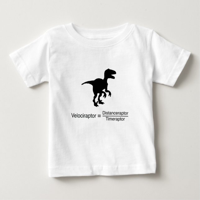 lustige Wissenschaft des Velociraptor Baby T-shirt (Vorderseite)