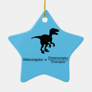 lustige Wissenschaft des Velociraptor Keramik Ornament
