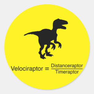 lustige Wissenschaft des Velociraptor Runder Aufkleber