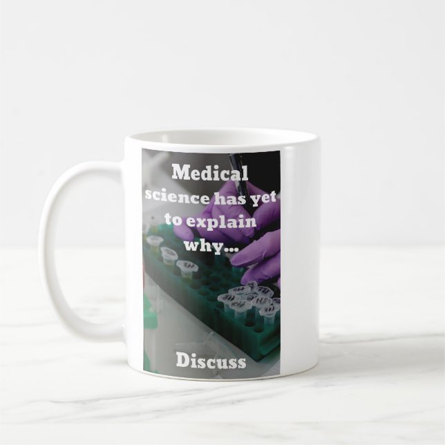 Lustige Wissenschaft Kaffeetasse (Links)