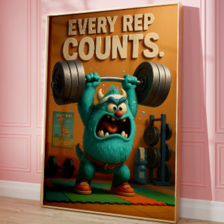 Lustige Workout-Wandkunst | Motivierende Fitness-K Poster