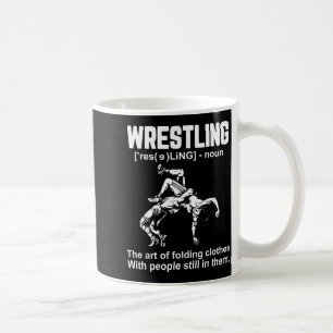 Lustige Wrestling-Definition Die Kunst des Faltens Kaffeetasse