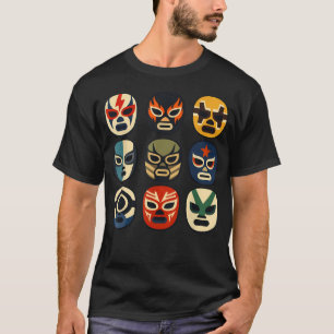 Lustige Wrestling Lucha Libre Maske Wrestle Niedli T-Shirt