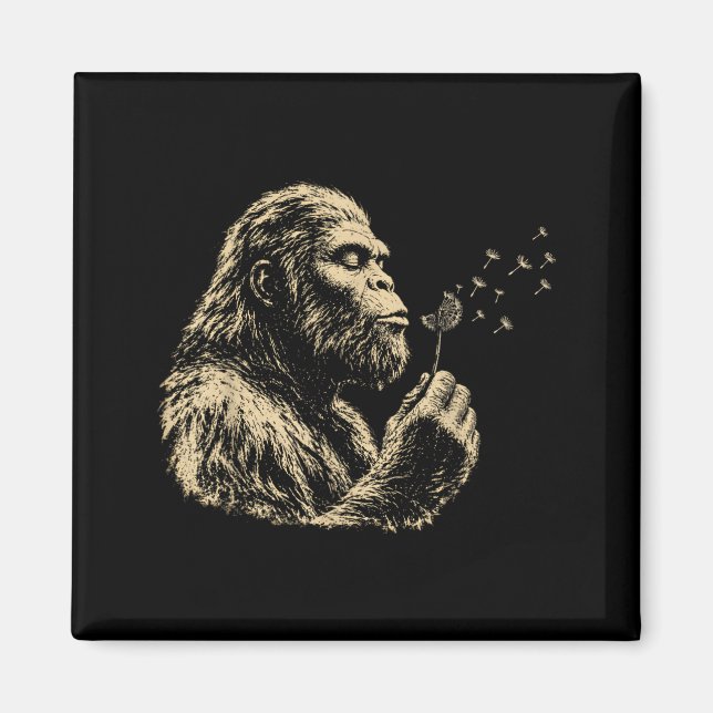 Lustige Wünsche Bigfoot Pusteblume Magnet (Vorne)
