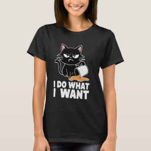 Lustige wütende Katze Humor Tierliebhaber sarkasti T-Shirt