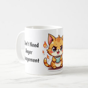 Lustige wütende Katze  Kaffeetasse