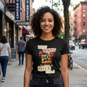 Lustige wütende Torte Scheibe bereit zu kämpfen Ca T-Shirt
