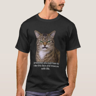 Lustige wütende verärgerte Katzen Gesicht Meme Unb T-Shirt