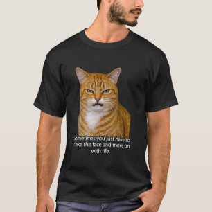 Lustige wütende verärgerte Katzen Gesicht Meme Unb T-Shirt